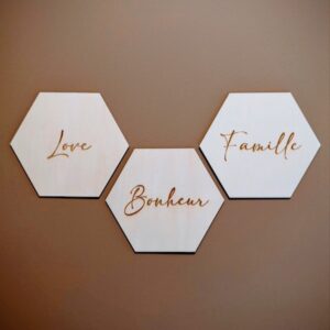 déco murale hexagone le petit bosquet